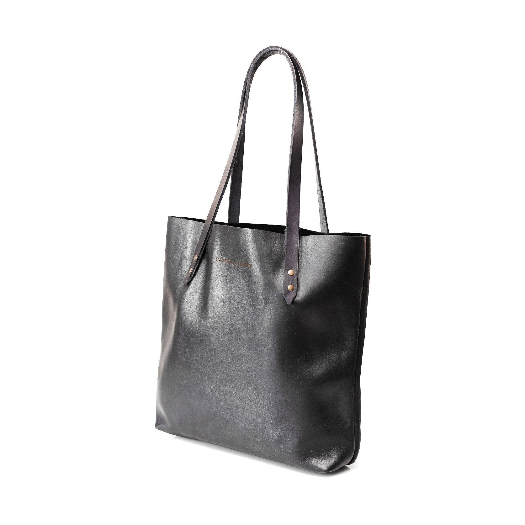 Campbell Armoury Leather Soft Tote Bag clothing & accessories Campbell Armoury black
