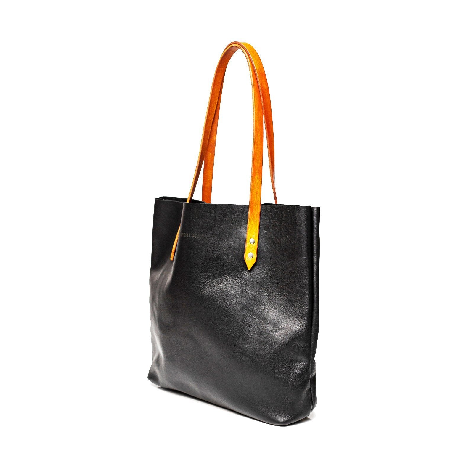 Campbell Armoury Leather Soft Tote Bag clothing & accessories Campbell Armoury black-tan