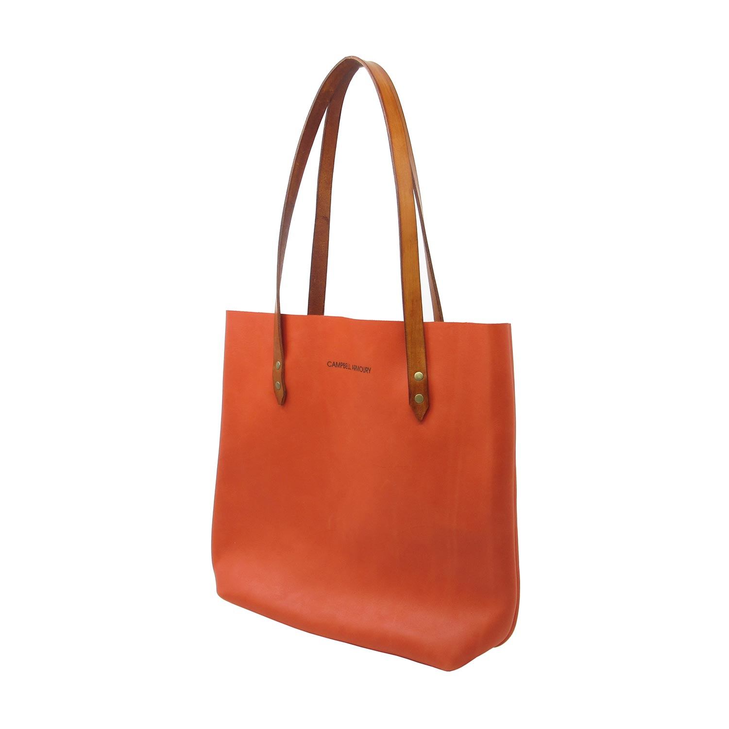 Campbell Armoury Leather Soft Tote Bag clothing & accessories Campbell Armoury coral