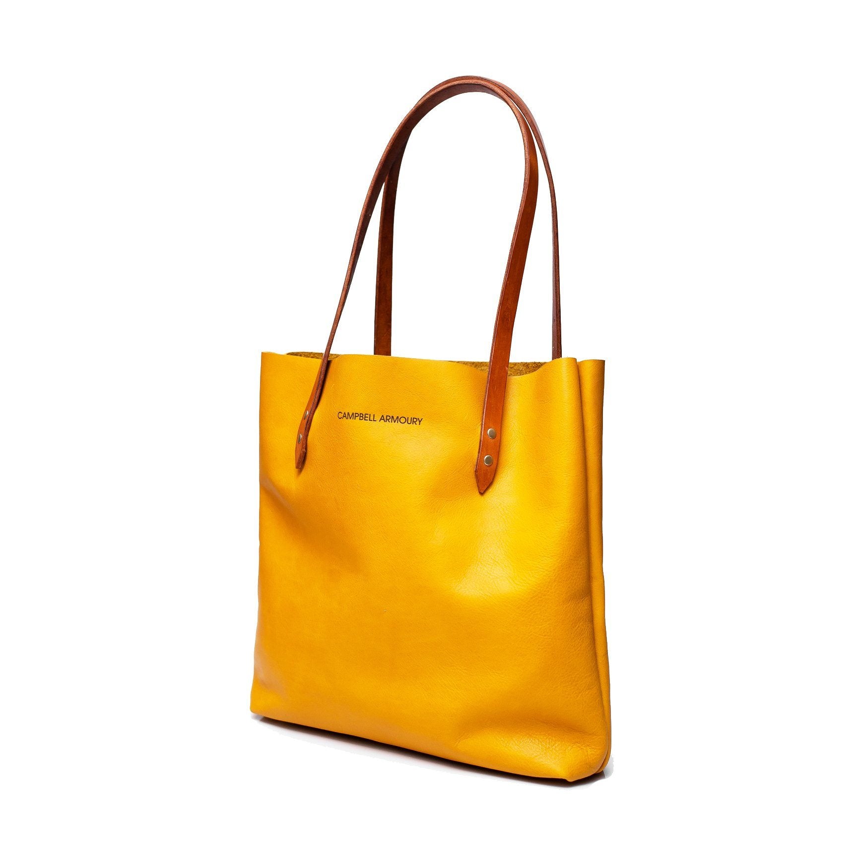 Campbell Armoury Leather Soft Tote Bag clothing & accessories Campbell Armoury mustard