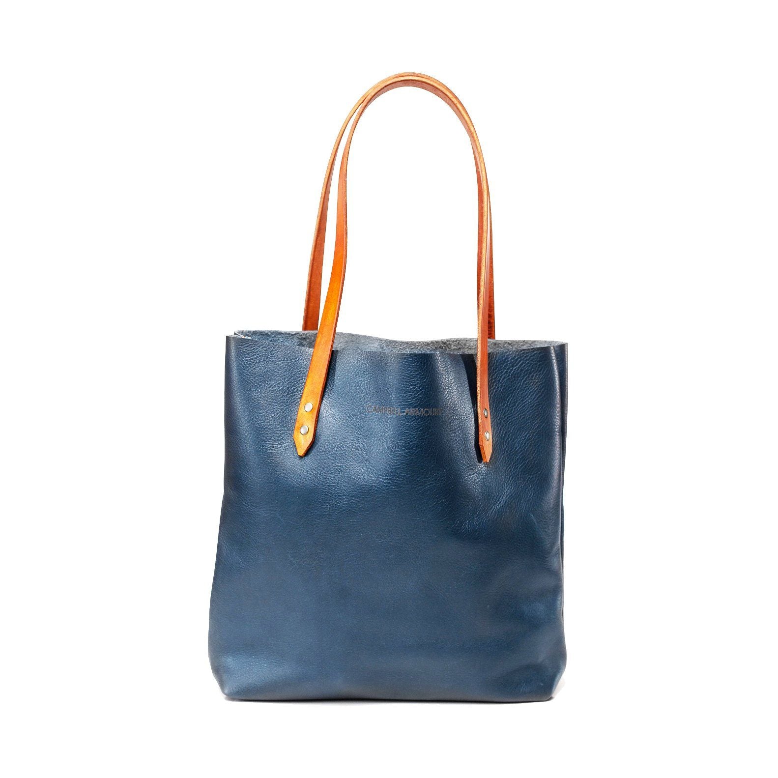 Campbell Armoury Leather Soft Tote Bag clothing & accessories Campbell Armoury navy