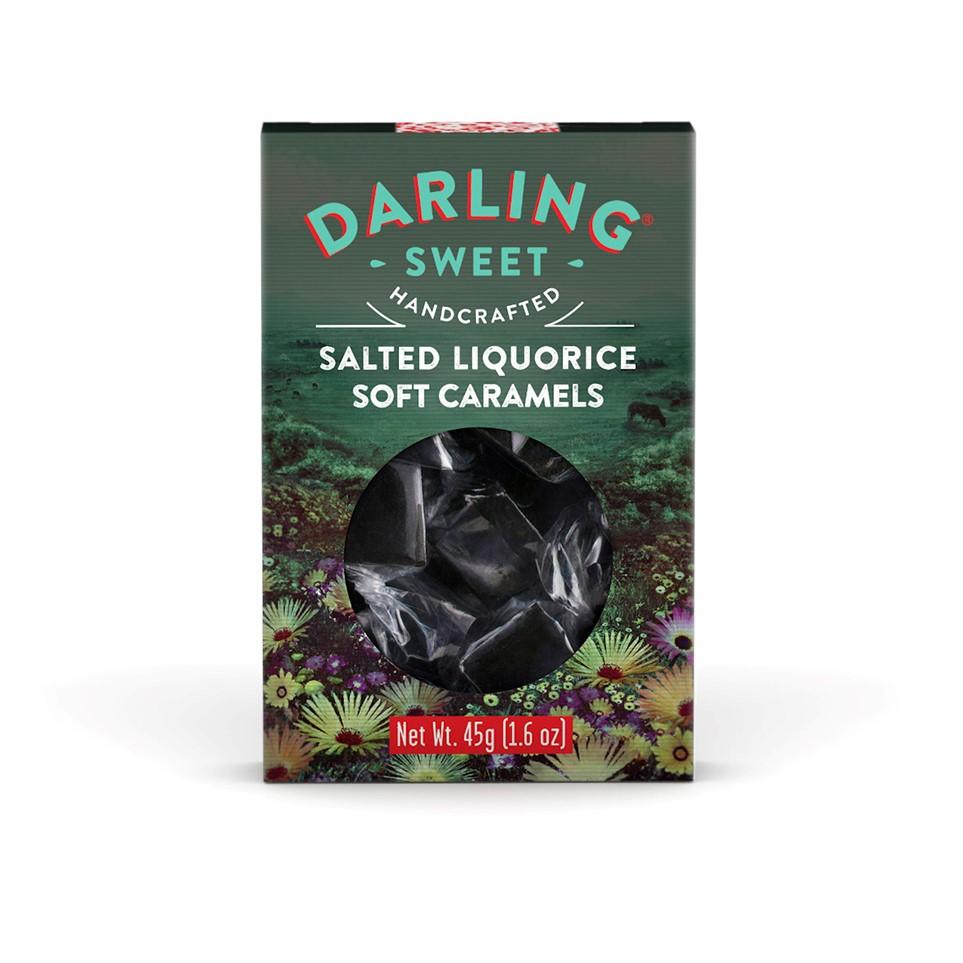 Darling Sweet Salted Liquorice Soft Caramels 45g food Darling Sweet