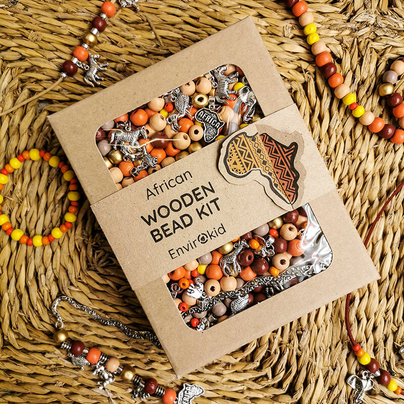 Envirokid Wooden Bead Kit Toys Envirokid African