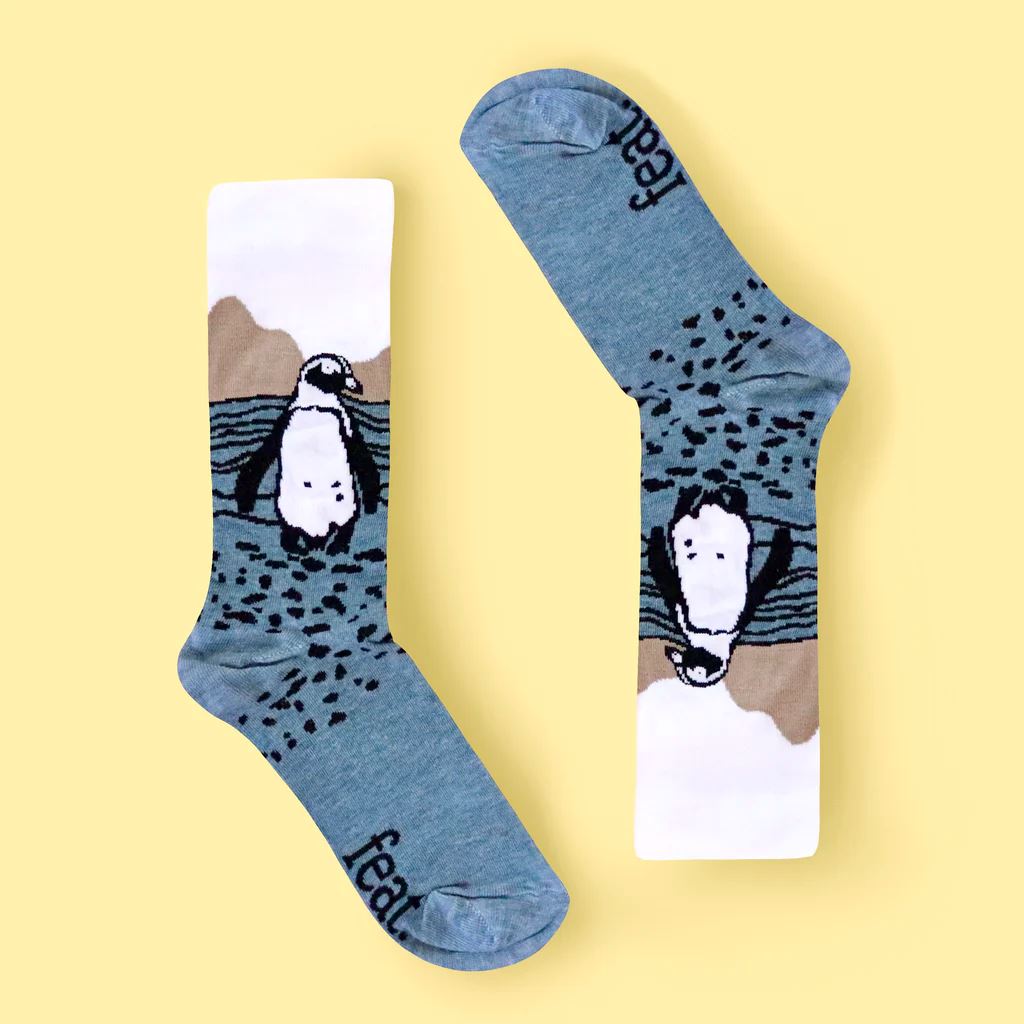 FEAT Ladies' Blue Penguin Socks Socks & Tights FEAT Sock Co. 
