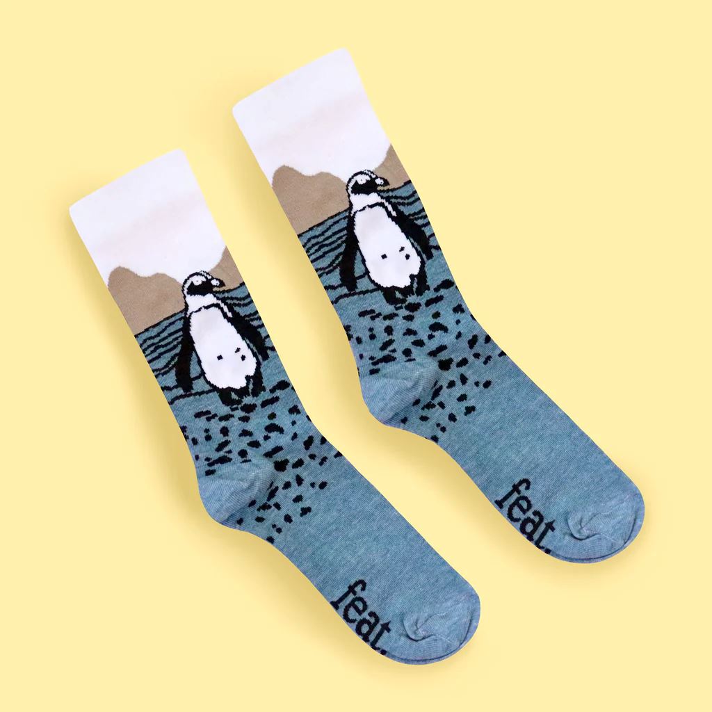 FEAT Ladies' Blue Penguin Socks Socks & Tights FEAT Sock Co. 
