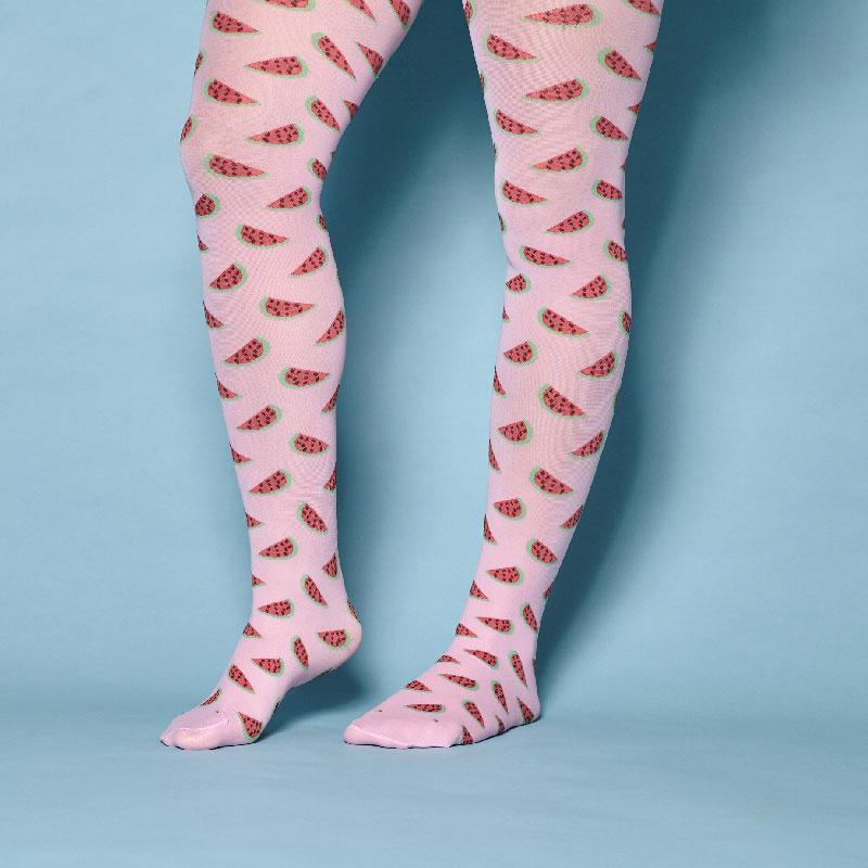 FEAT Sock Co. Ladies' Watermelon Opaque Tights clothing & accessories FEAT Sock Co.