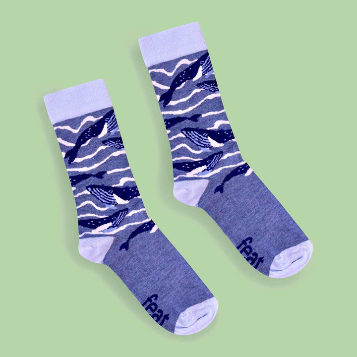FEAT Sock Co. Men's Denim Whale socks Socks & Tights FEAT Sock Co.