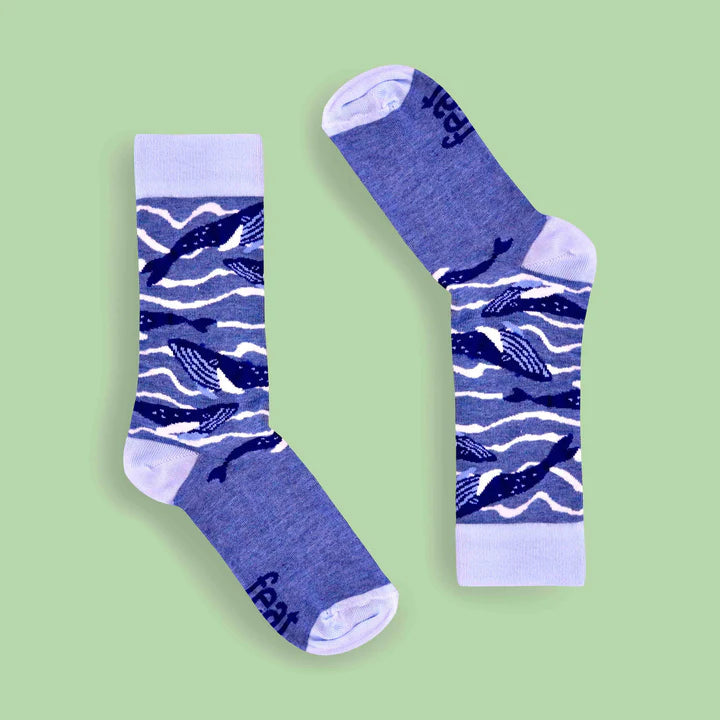 FEAT Sock Co. Men's Denim Whale socks Socks & Tights FEAT Sock Co.