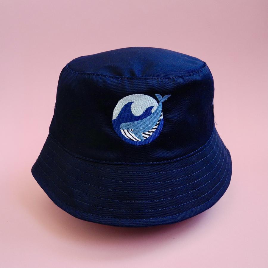 FEAT. Whale Cotton Bucket Hats apparel | clothing FEAT Sock Co. navy