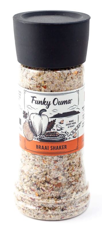 Funky Ouma Braai Salt Shaker 280ml Salts, Herbs & Spices Funky Ouma 