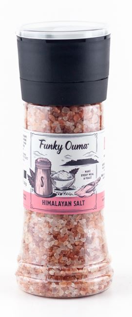 Funky Ouma Large Plain Himalayan Salt Grinder 320ml Salts, Herbs & Spices Funky Ouma 