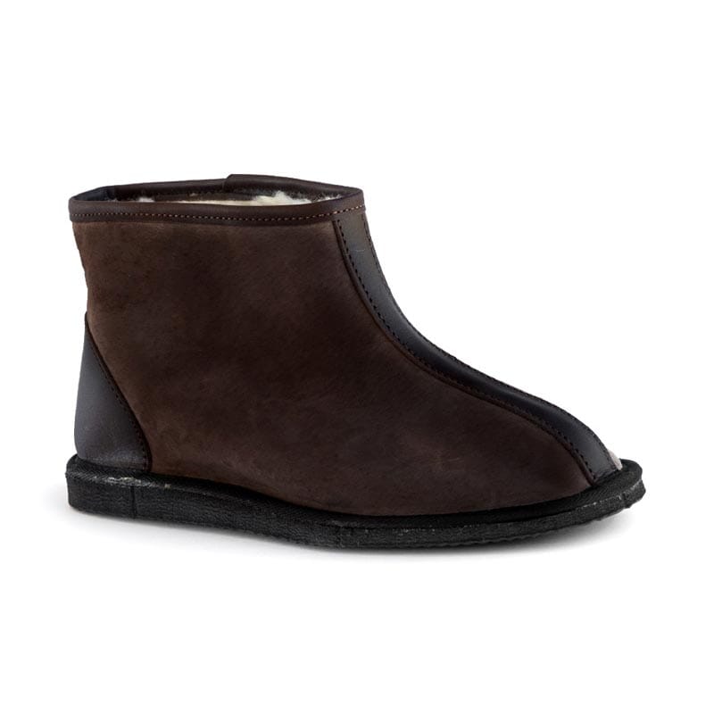 Groundcover Brown Wool Ankle Boot Boots Groundcover 