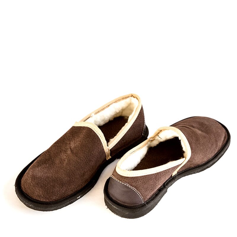Groundcover Brown Wool Stokie Slippers Groundcover 