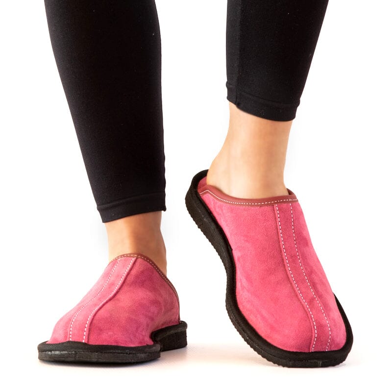 Groundcover Pink Slip-On Wool Slipper Slippers Groundcover 
