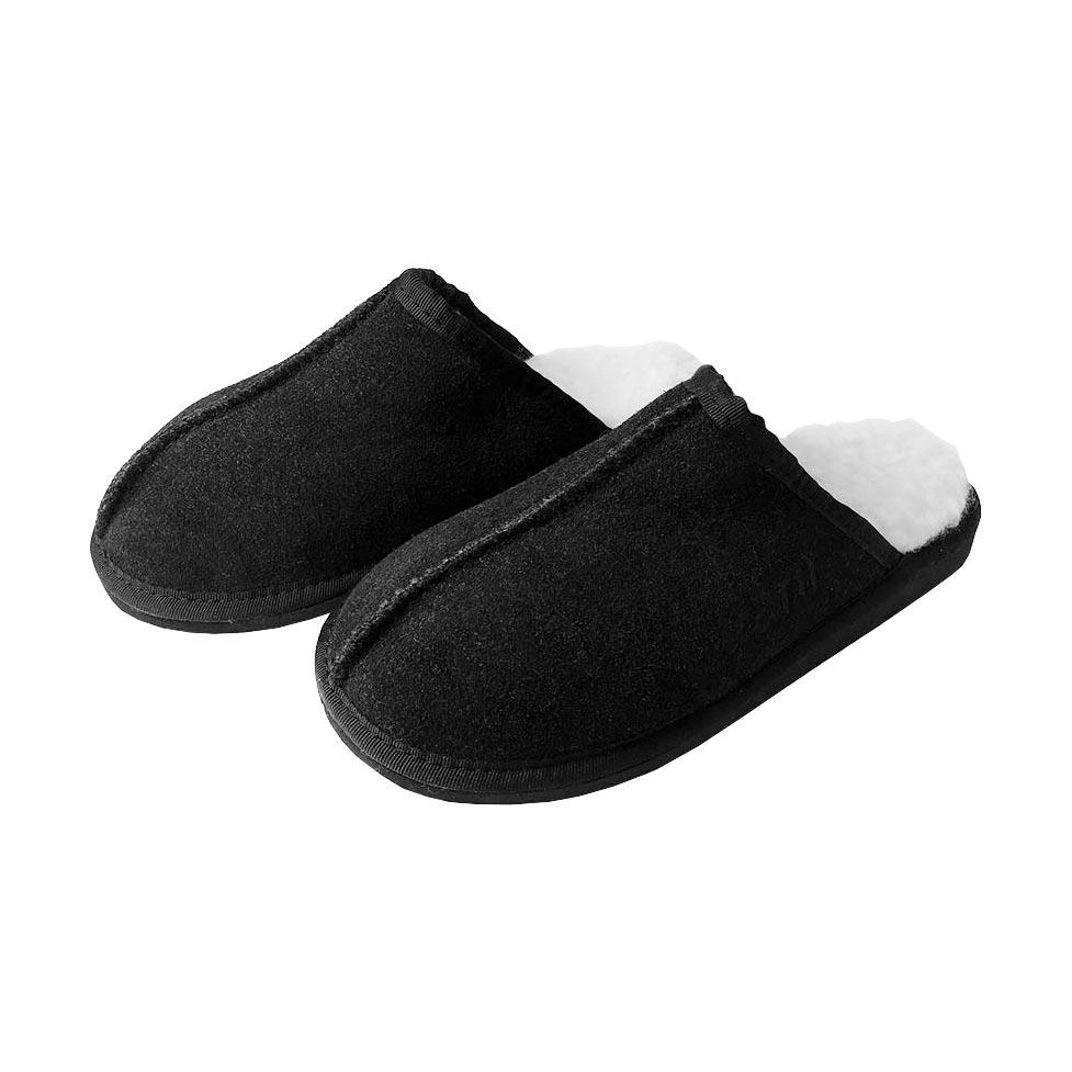 Karu Mule Black Sheepskin & Wool Slippers clothing & accessories Karu Slippers