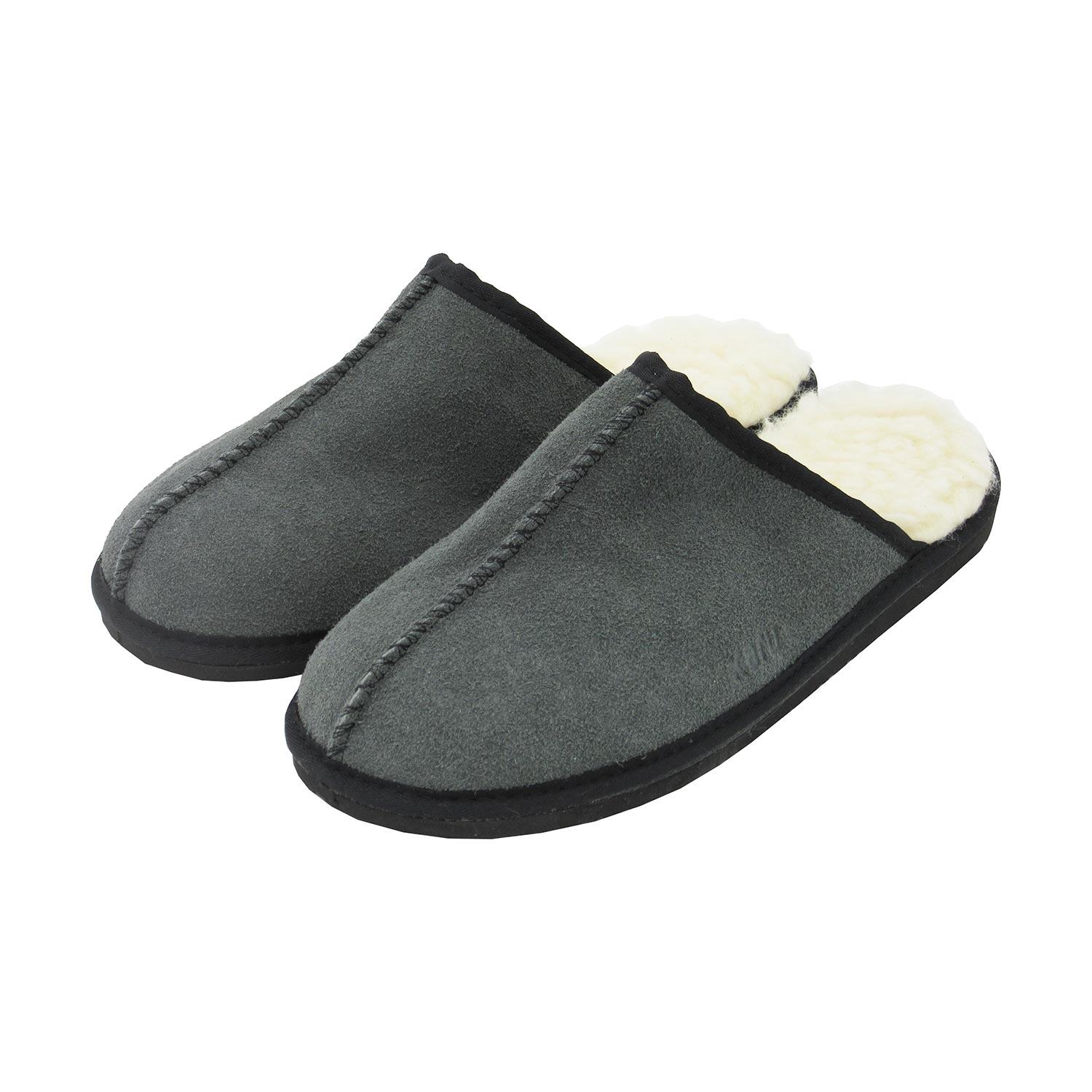 Karu Mule Charcoal Sheepskin & Wool Slippers clothing & accessories Karu Slippers