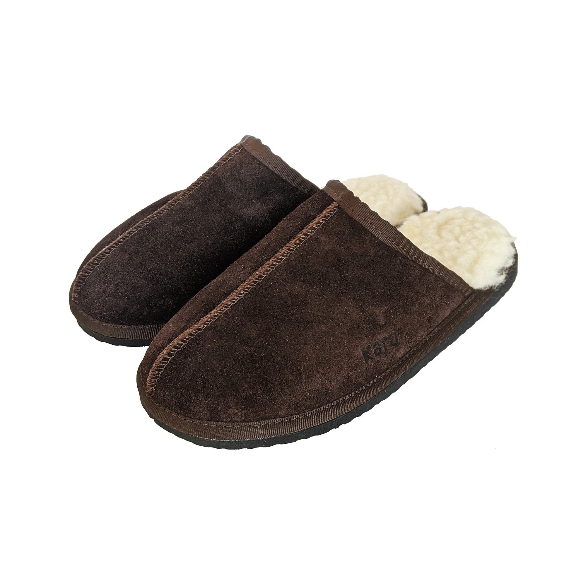 Karu Mule Chocolate Sheepskin & Wool Slippers clothing & accessories Karu Slippers
