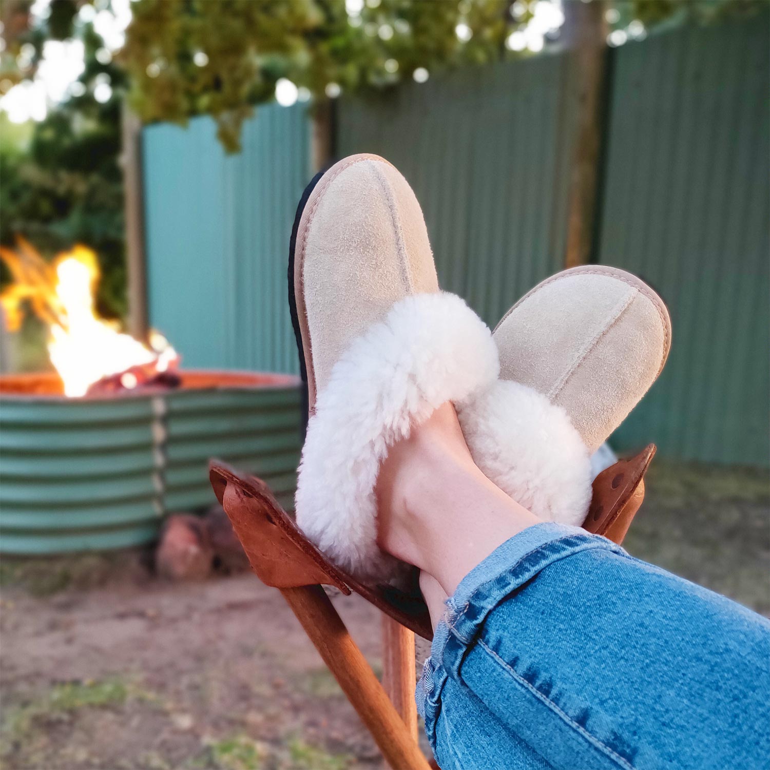 Love sales sheepskin slippers