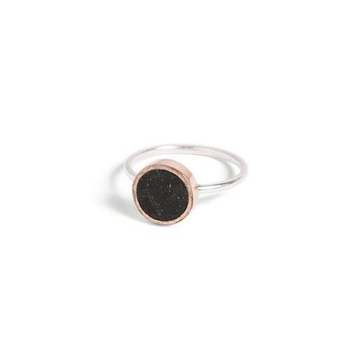 Katmeleon African Blackwood Sterling Silver Ring clothing & accessories Katmeleon Jewellery extra small (G-I1/2) copper