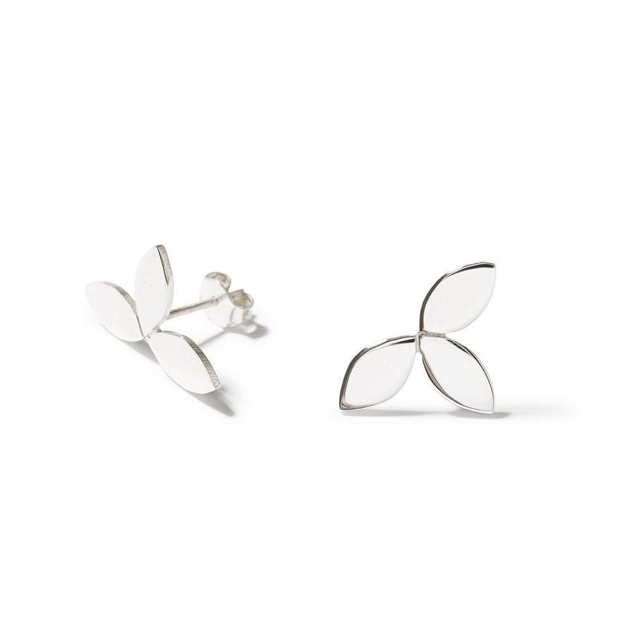 Katmeleon Trilogy Leaf Stud Earrings clothing & accessories Katmeleon Jewellery sterling silver