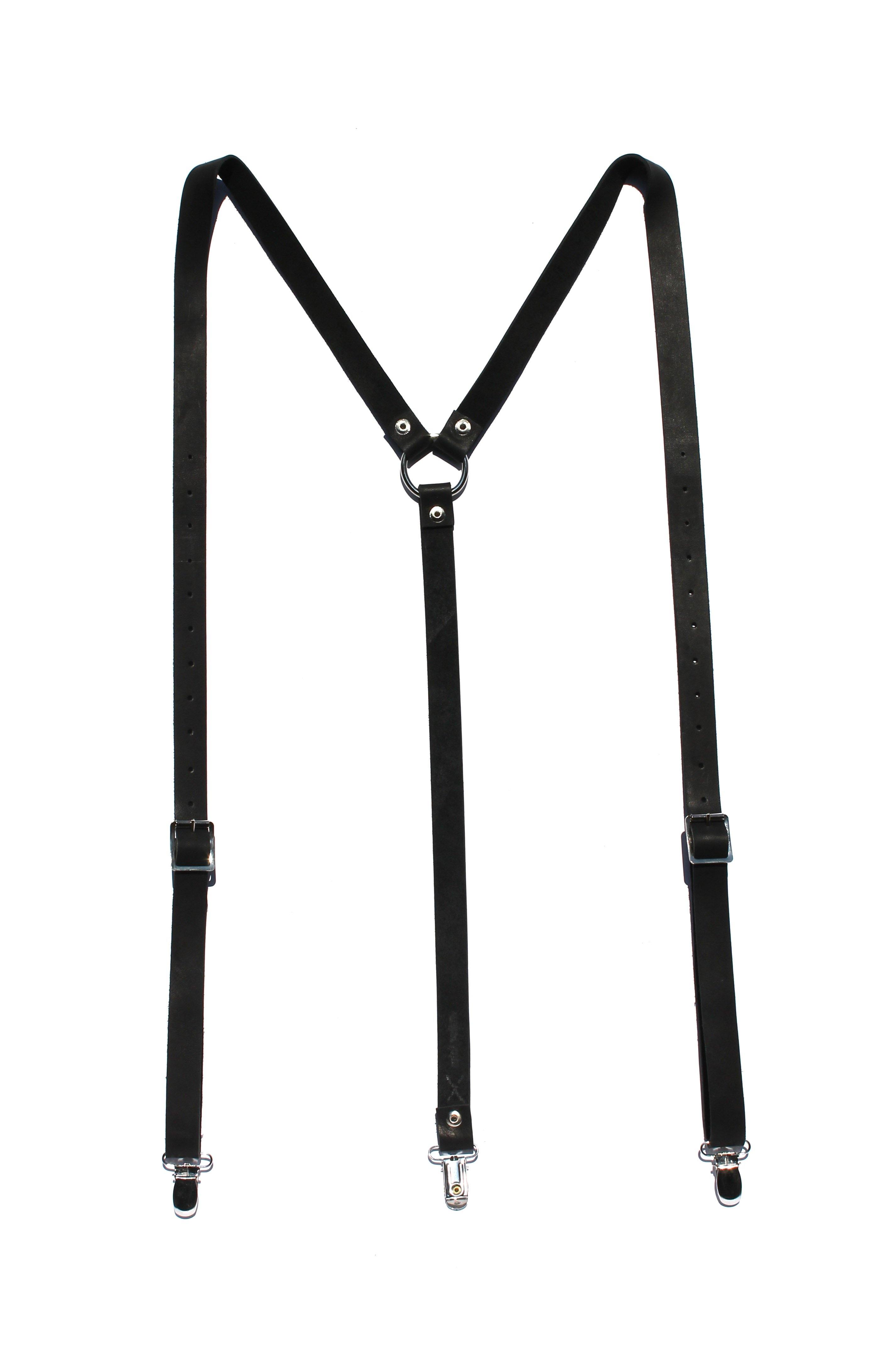 Major John Genuine Leather Suspenders Ties, Bow Ties & Suspenders Major John medium black 