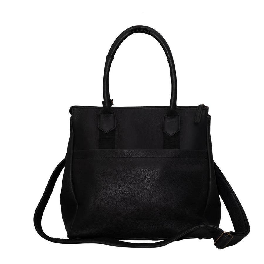 Mally Babaloo Leather Baby Bag Baby Bags Mally Leather Bags black 