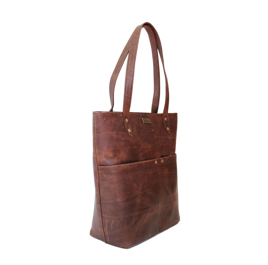 Mally Betty Zip Tote Leather Handbag Bags & Handbags Mally Leather Bags 