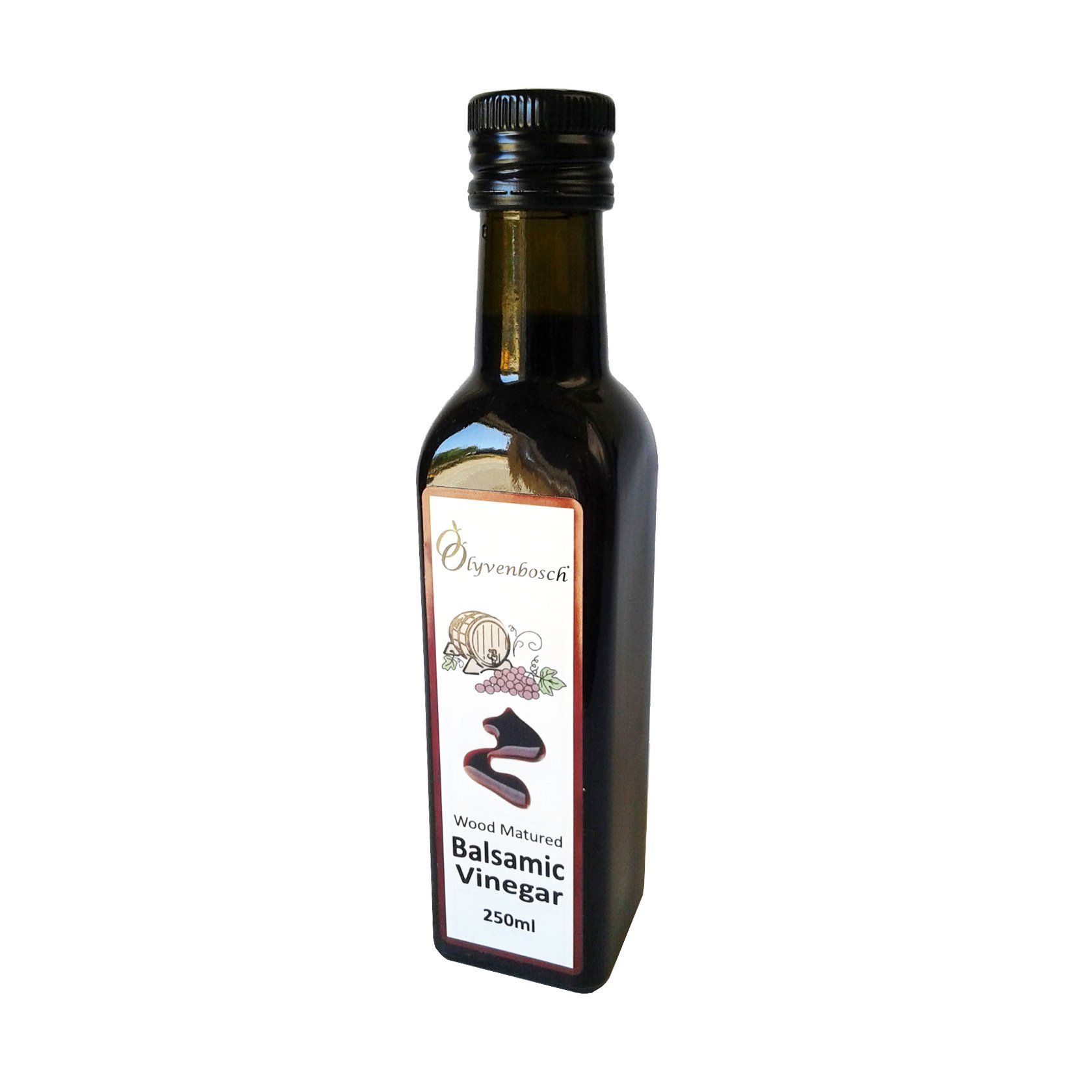 Olyvenbosch Wood-Matured Balsamic Vinegar 250ml Glass Bottle food Olyvenbosch Olive Farm