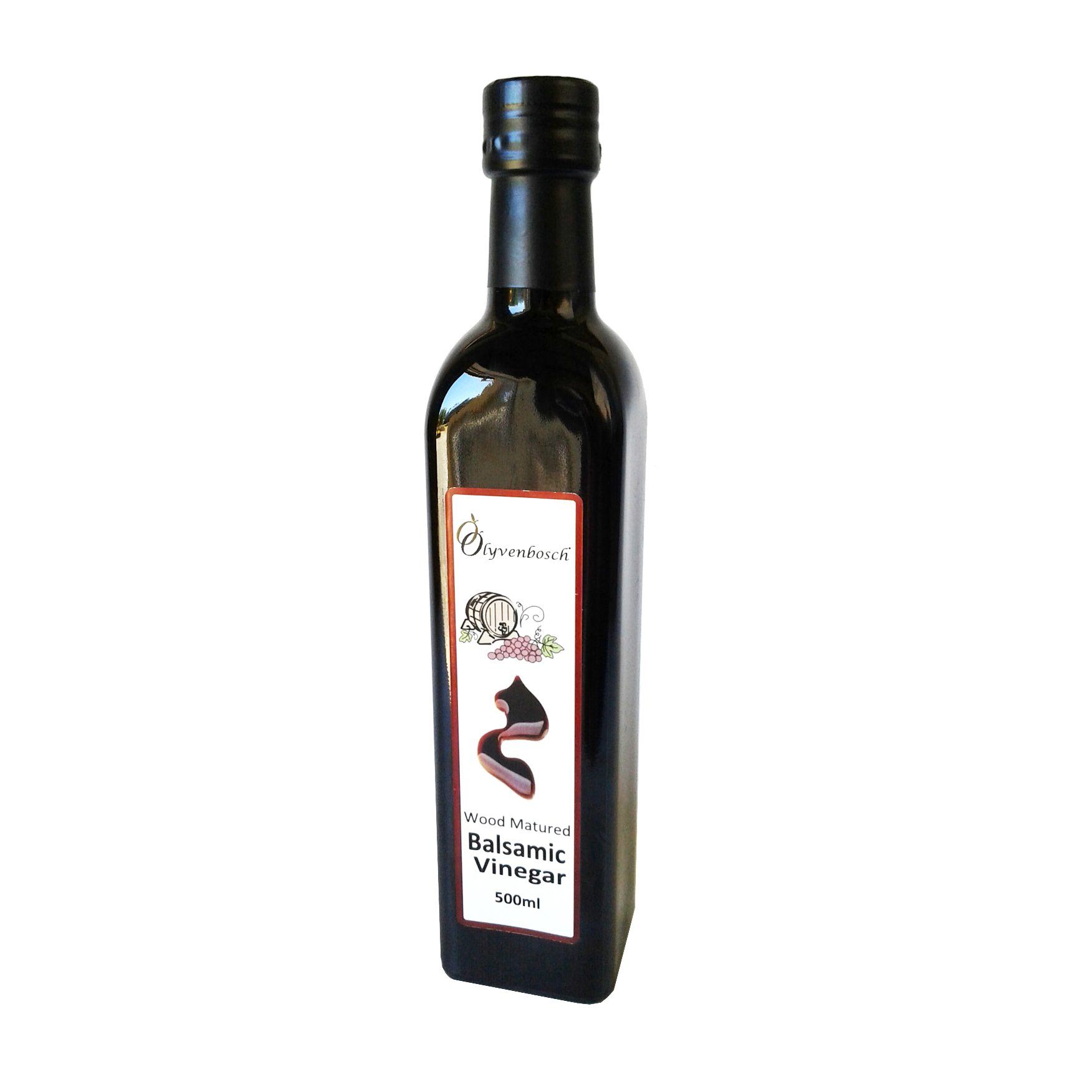Olyvenbosch Wood-Matured Balsamic Vinegar 500ml Glass Bottle food Olyvenbosch Olive Farm