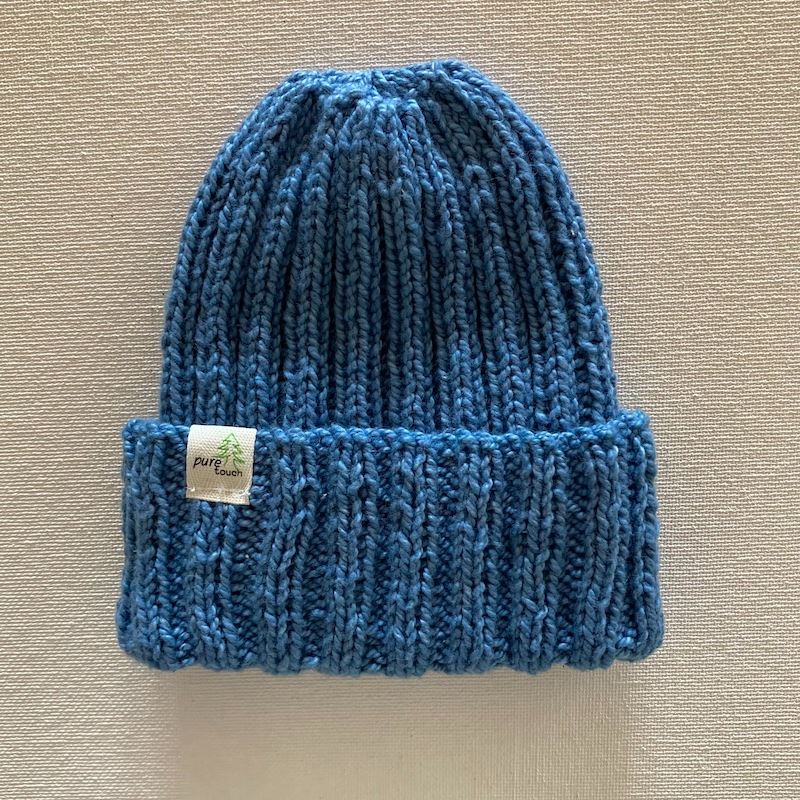 Pure Touch Classic Ribbed Baby Beanie Headwear Pure Touch Blue