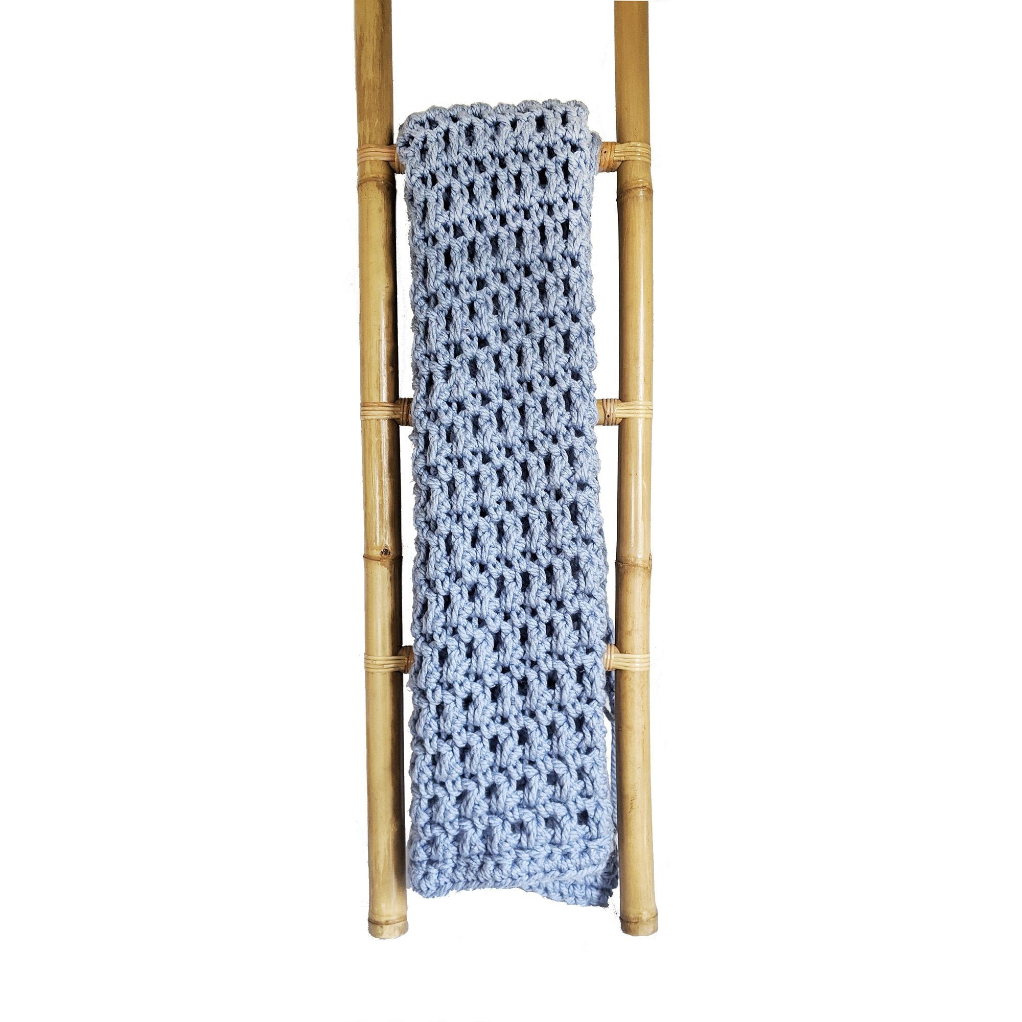 Salt & Stitch Chunky Blue Afghan Double home & decor Salt & Stitch