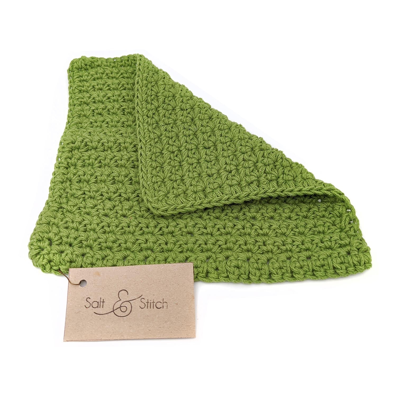 Salt & Stitch Cotton Crochet Washcloths Wash Cloths Salt & Stitch Standard (20 x 20cm) Lime Green
