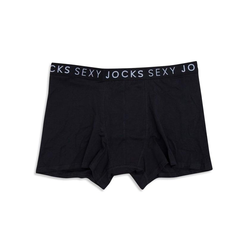 Sexy Jocks Grey & Black Underwear Sexy Socks black small 