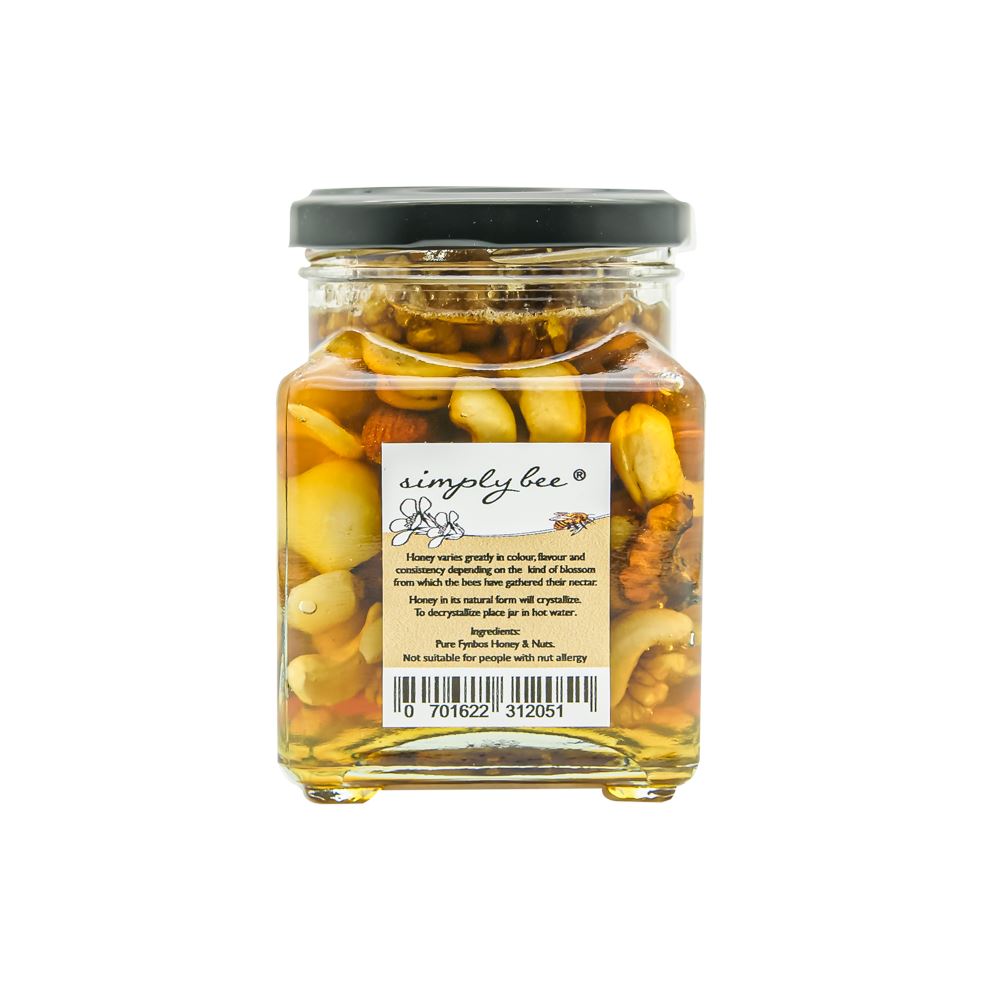 Simply Bee Honey and Nuts in Glass 375g food Simply Bee