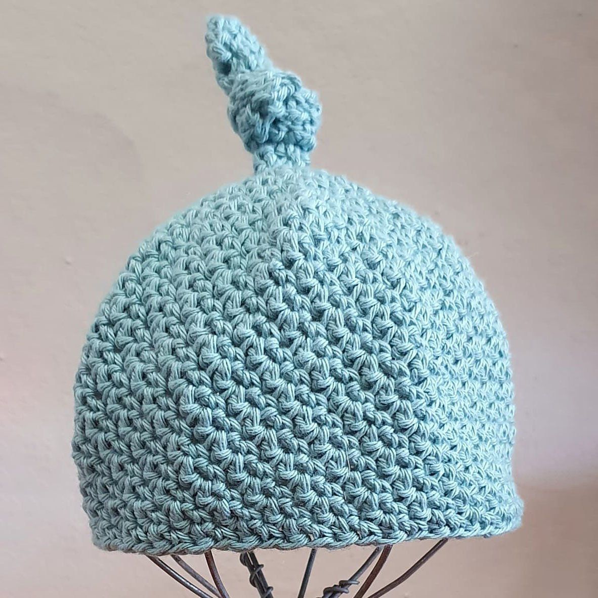 Simply Karoo Cotton Top Knot Beanies baby & kids Simply Karoo blue