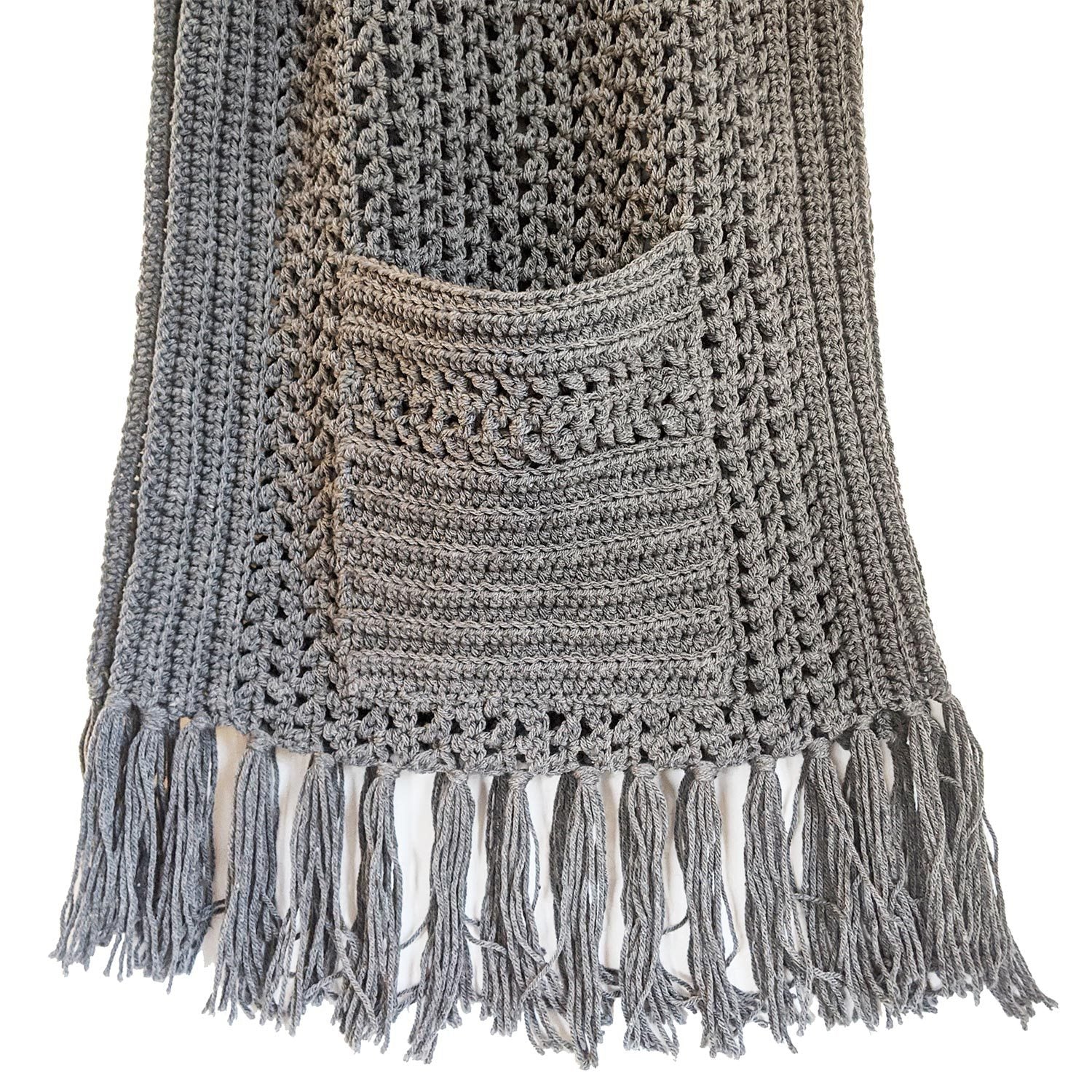 Simply Karoo Perfect Pockets Woollen Shawl clothing & accessories Simply Karoo grey