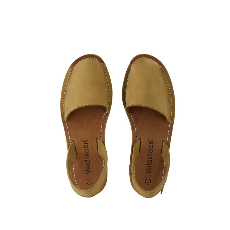 Veldskoen Namaqualand Daisy Tan Leather Sandal Sandals Veldskoen 