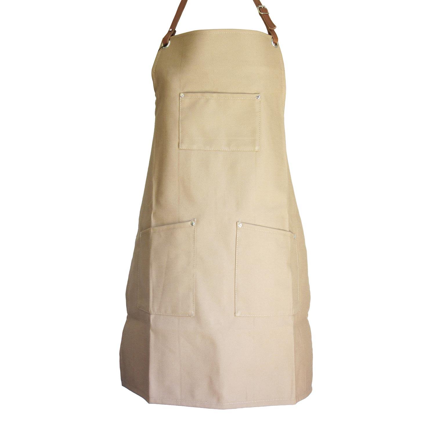 Woodheads Workmen's Canvas & Leather Aprons clothing & accessories Woodheads beige