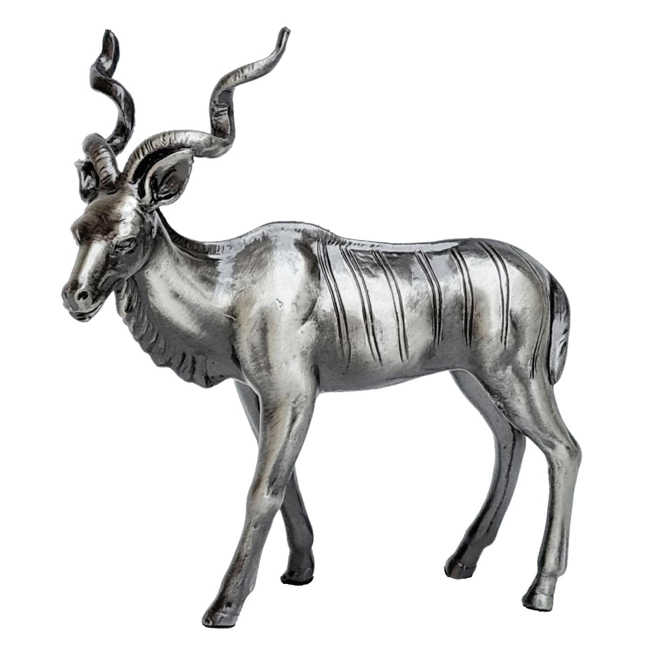 Zawadi 'Kudu' Solid Pewter Sculpture Pewter & Aluminium Zawadi