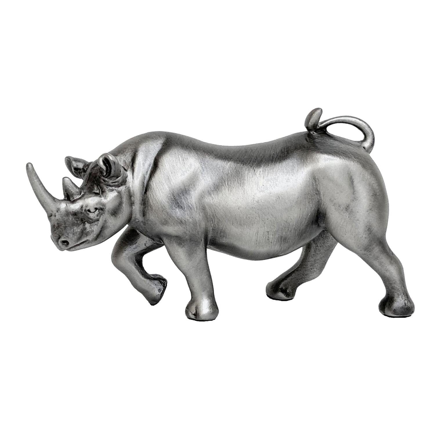 Zawadi 'Rhino' Solid Pewter Sculpture Pewter & Aluminium Zawadi