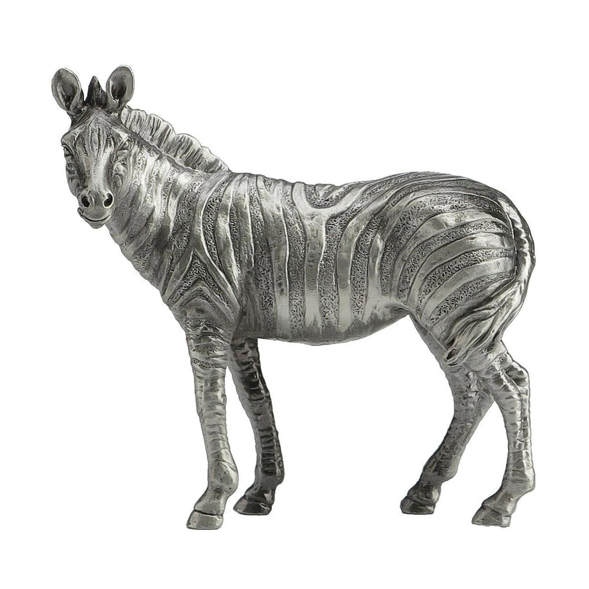 Zawadi 'Zebra' Solid Pewter Sculpture Pewter & Aluminium Zawadi